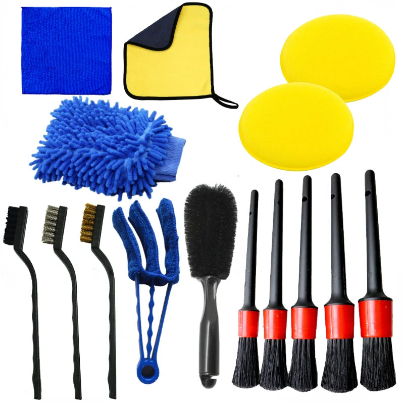 Detailing-Bürsten-Set fürs Auto-Interieur (15-tlg.)
