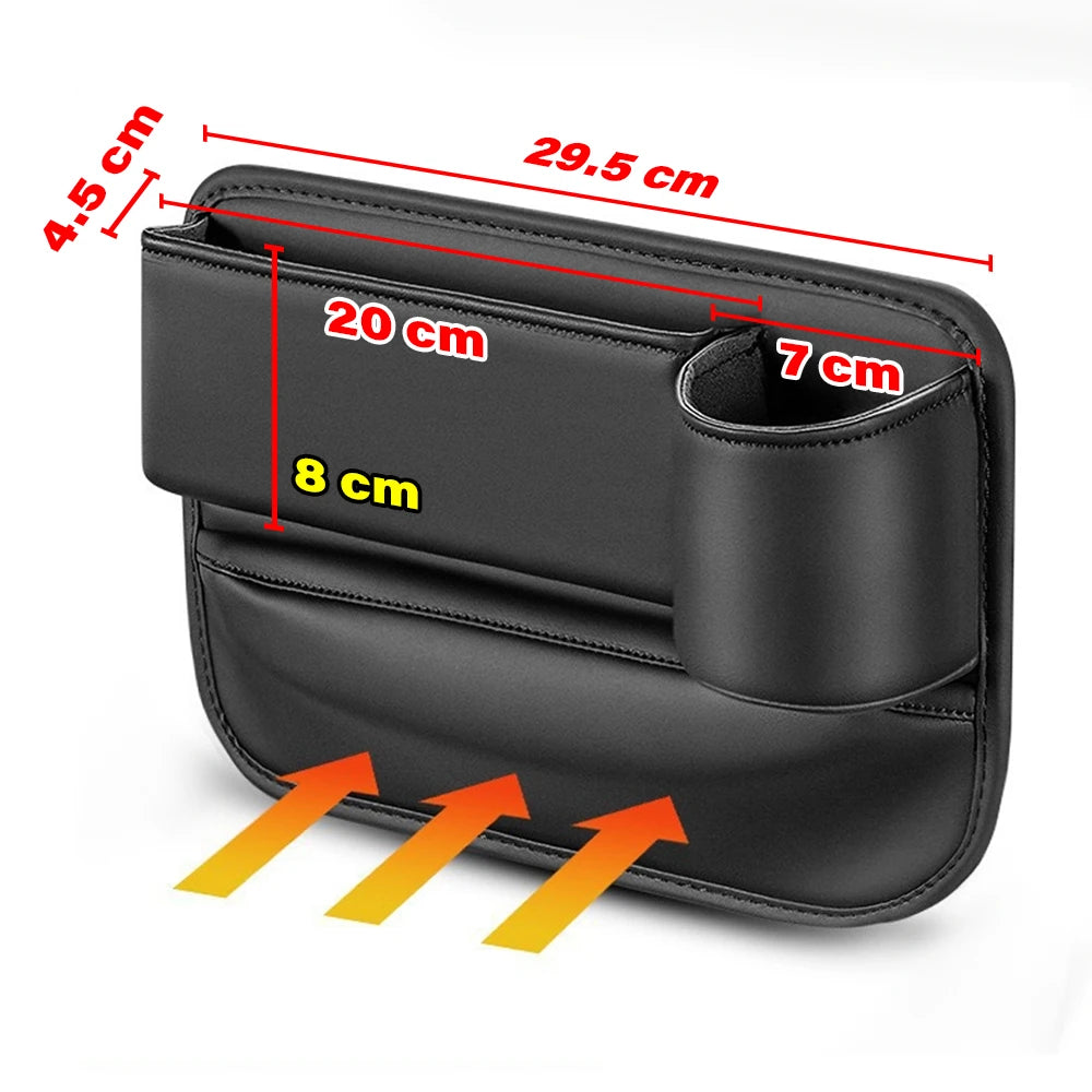 Sitzspalt-Box mit Becher- & Handyhalter (Kunstleder)
