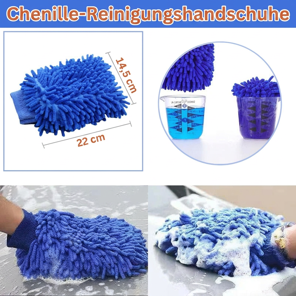 Chenille-Reinigungshandschuhe 14,5 x 22 cm