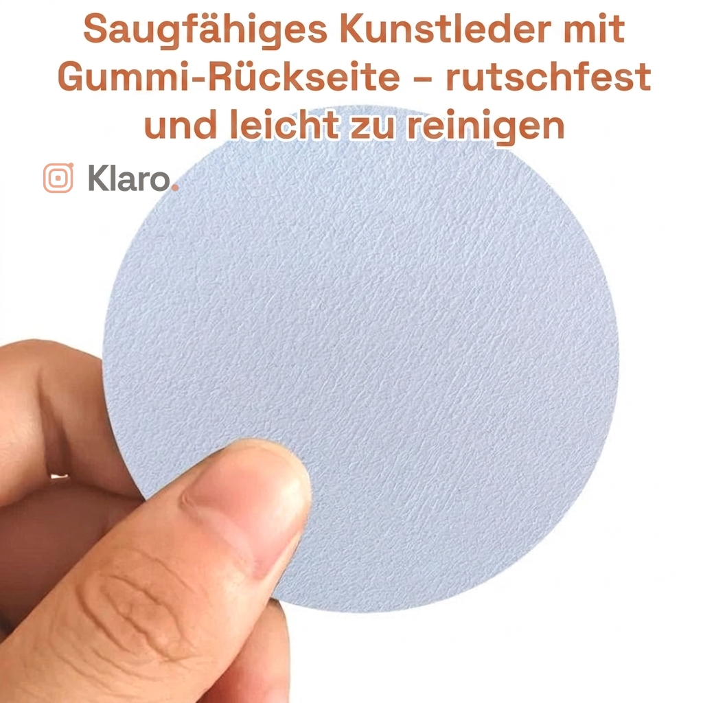 Saugfähiges Kunstleder mit Gummi-Rückseite – rutschfest und leicht zu reinigen